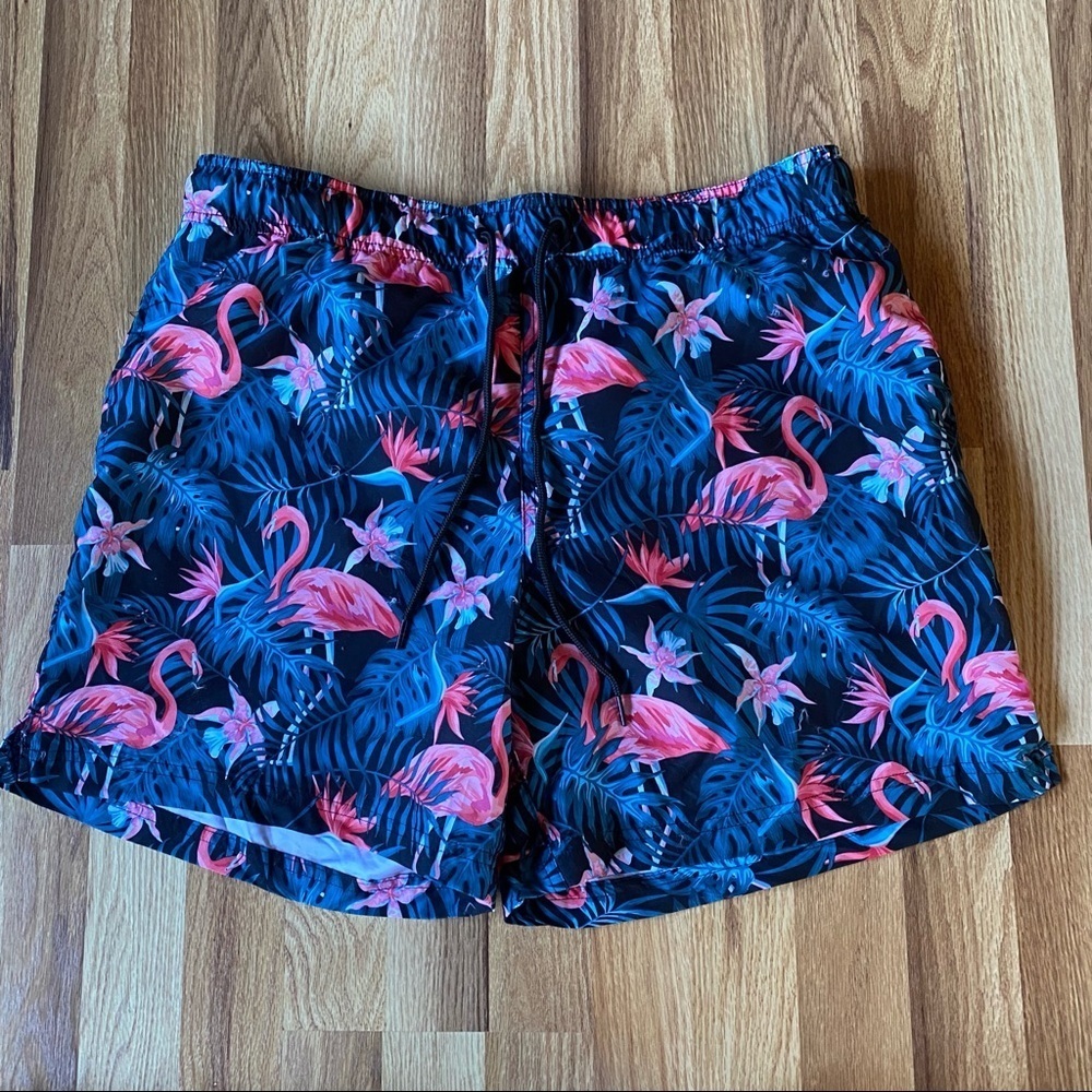 Jake Austin American flamingos  swim trunks NEW L